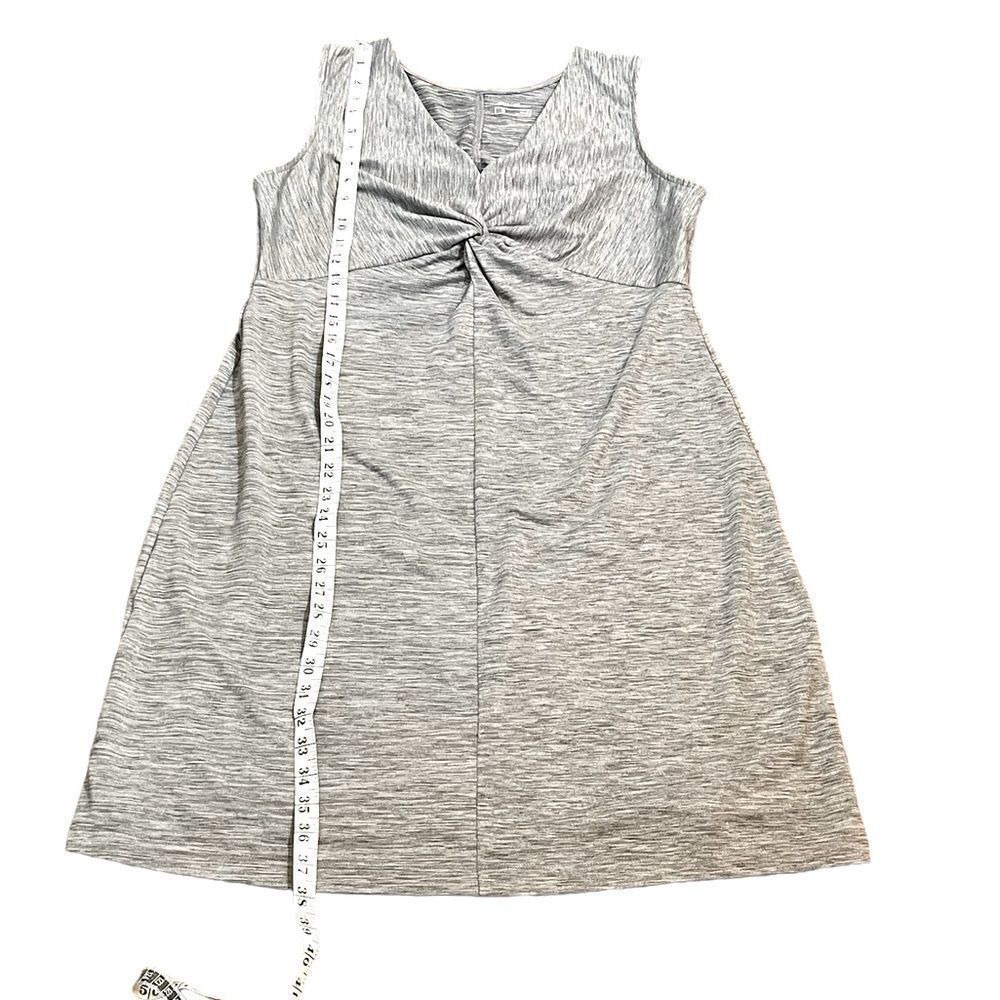 Eddie Bauer Women's Sleeveless V-Neck Heather Gray Dress, Size L - Picture 6 of 8